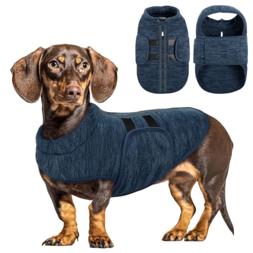 Image of Queenmore Dog Sweaters for Medium Dogs, Fleece Dog Sweater with Leash Hole