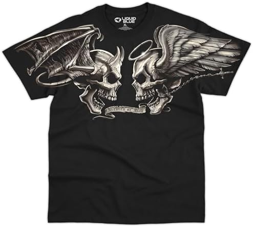 Liquid Blue Men's Plus-Size Good and Evil T-Shirt