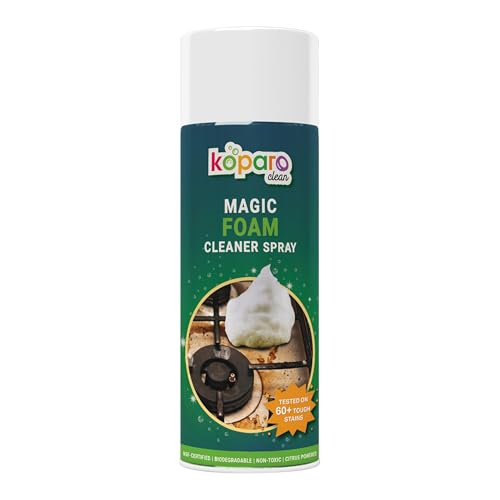 Koparo Magic Foam Cleaner Spray - Kitchen Cleaning Spray for Oil & Grease | Chimney Cleaning Spray for Gas Stove & Kitchen Appliances | Multipurpose Foam Cleaner for Tiles, Glass & Steel | 460Ml