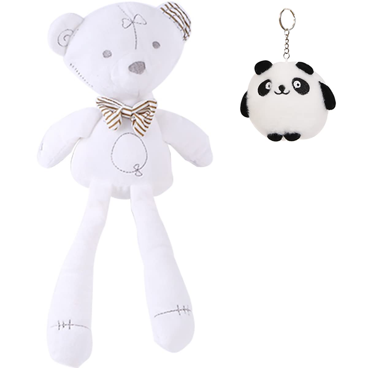 LCHYG Baby Bunny Rabbit Bear Plush Stuffed Animal Soft Toys Sleeping Doll with Panda Toys for Baby Toddler Boys Girls Newborn Soothe Gift