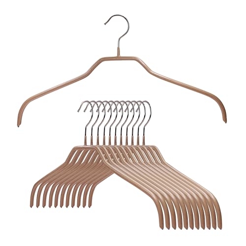 Mawa Clothing Hangers, Steel Hanger with Non-Slip Coating, for Shirts, Dresses, Camisoles, T-Shirts, 360-degree Rotatable Hook