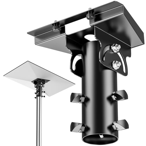 Support Starlink Gen 3, Adaptateur de tuyau Starlink Gen 3, Support de Poteau Starlink, Rotation 360° & Réglages Multi-Angles, Compatible avec Tuyaux de 30-55cm, Adapté à Jardin et Extérieur