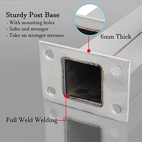 Panneau de serrage taille du poteau d'angle Gar Dec LoftRailing pour fixation au sol - 7