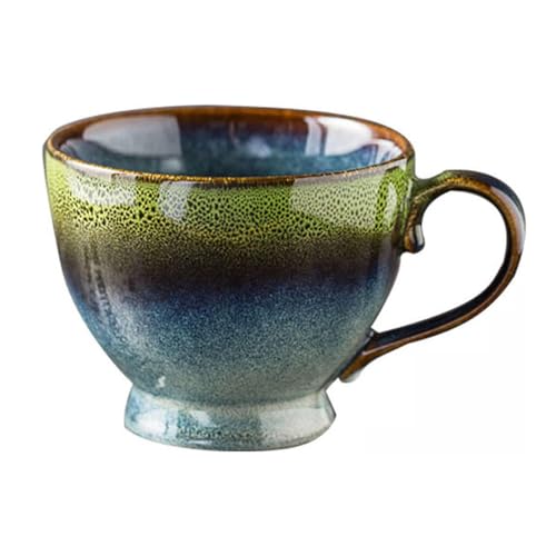 eKsdf Keramik Tee Tasse Groß 400ml Kaffeebecher Steingut Tassen mit Henkel...