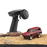 MINGCHUAN SNT&DIATONE Remote Control Car RC Car 1:64 Y60 1/64 2.4G 4WD Metal Mini Off-Road Vehicle Led Headlight 5ch Mini RC Remote Control Car Gift (RTR Kit Red)