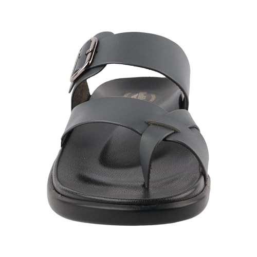 Image of Medifeet Men's Toe-Ring Leather Highway Sandals
