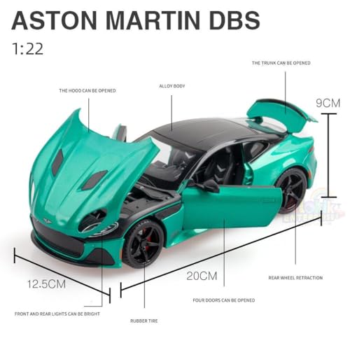 Image of Invite Enterprise Simulation Alloy Inertial Car Model Children's Toy 1:24 Aston Martin Dbs Alloy Diecast Model Sound Light Pull Back Collection Kids Toys Gifts?Color As Per Stock?