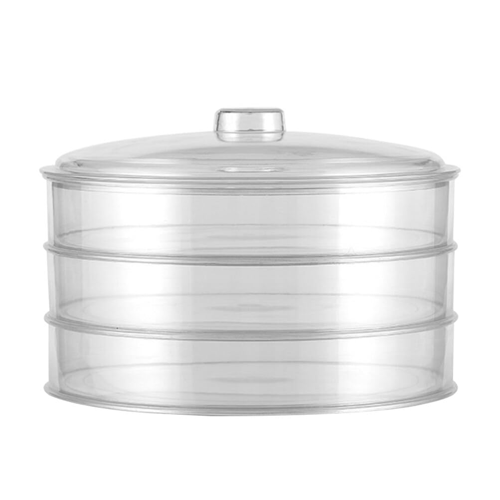 Cabilock Bread Loaf Container Loose Leaf Tea Storage Box Acrylic Clear Stackable Pu Tea Box Three Layers Food Storage Container Holder for Tea Pu- Tea Cake Storage Rack Decoration Storage Containers