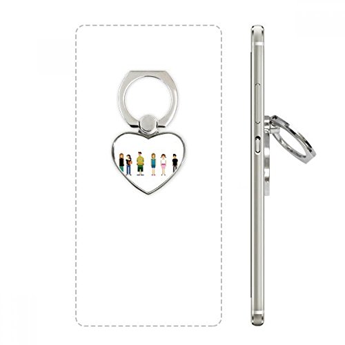 Anneau support pixel coeur éviter chutes de téléphone portable