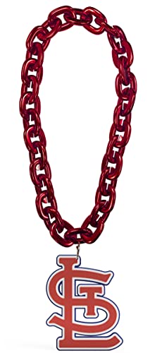 Cardinals 3D Fan Chain Necklace - Red Chain