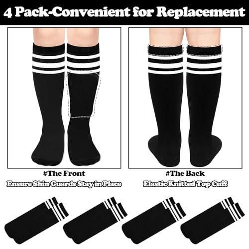 Image of Sarfel Youth Toddler Soccer Socks Kids Baseball Socks Youth Boys Girls Knee High Softball Football Accessories Tube Cotton