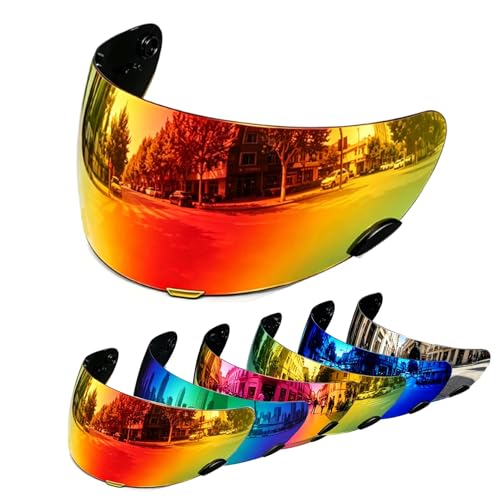 PSLER Qualifier Visor- Qualifier DLX Helmet Visor Motorcycle Face Shield Accessories Replacement for Bell Qualifier/Star/Vortex/RS-1/Revolver,Deep Red
