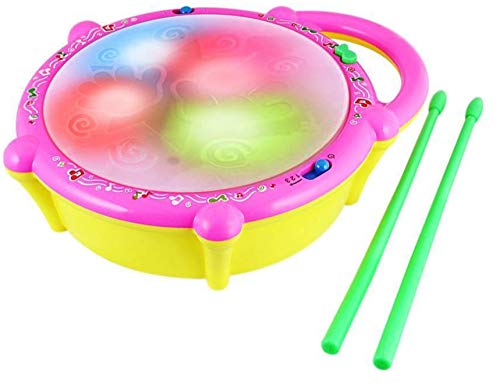 Image of Popsugar Camp N Play Tent for Kids | Indoor or Outdoor, Foldable Tent, Portable, Multicolor & Popsugar Flash Drum with Sticks - Pink and Yellow Combo
