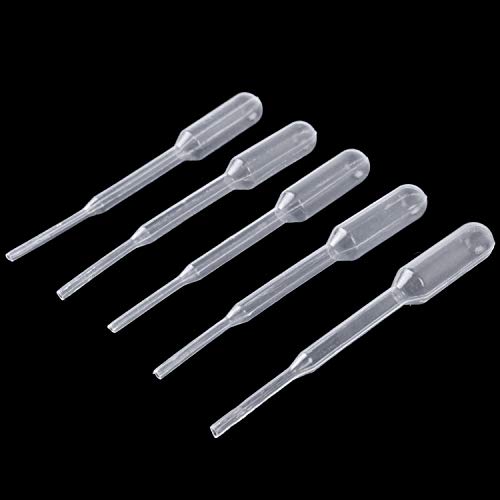 Bronagrand 200 Pieces Graduated Transfer Pipettes Plastic Eye Dropper Disposable Essential Oils Pipettes,Clear,Capacity 0.2Ml #TOP3