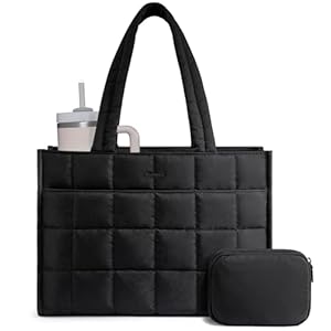 LOVEVOOK Bolsa de mano para mujer, bolso de trabajo acolchado de 15.6 pulgadas para computadora portátil para enfermera, profesora, bolsa de hombro acolchada grande de viaje con cremallera para la