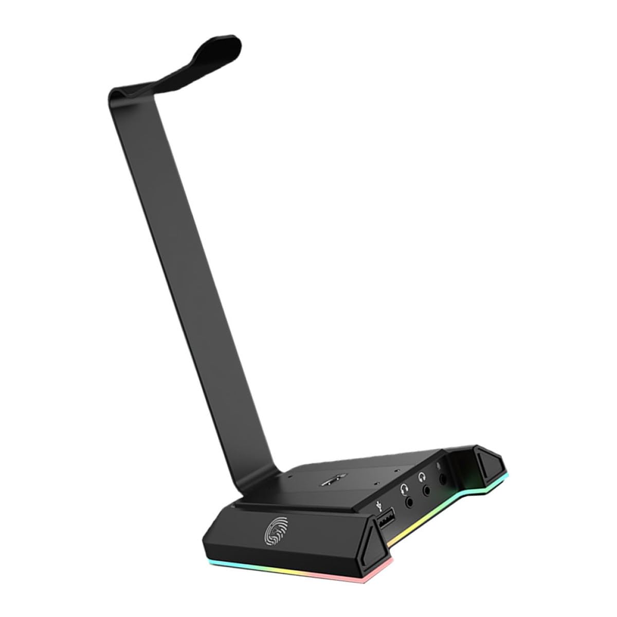 PRETYZOOM Soporte para Auriculares Gaming de Sobremesa Puerto USB | Antideslizante, Vertical para Ordenador, Abs Negro, Conexión Portátil y Carga Rápida