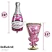 ZZART 2 Pcs Happy Birthday Champagne Bottle and Goblet Wine Glass Large Mylar Foil Balloons 36in, Pink pop Decoration for Party, ceremony, camping, Anniversary Graduation