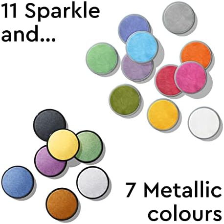 Snazaroo Face and Body Paint, 18 ml - Metallic Gold ( Individual Colour) & Classic Face and Body Paint, Black, 18 ml, Professional Water Based, Single Cake Makeup Supplies for Adults
