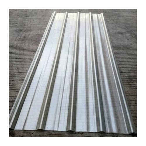 Lamiere Grecate Trasparente Impermeabil Fogli Pretagliati di Vetroresina Spesso 2 mm Antipioggia Copertura in Policarbonato per Serre Tetto Carport Giardino Gazebo Terrazza(35x28in)