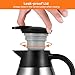 Tiken 51 Oz Thermal Coffee Carafe, Stainless Steel Insulated Vacuum Coffee Carafes For Keeping Hot, 1.5 Liter Beverage Dispenser (Silver)