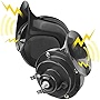Super Loud Train Car Horn 2PCS, 12V Waterproof High Bass Car Horn Electric Snail Speaker - Horn Kit Replacement for Cars,Motorcycles,Truck, Bike, Boat (Black)