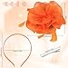 LmashRbaiw Fascinators Hats for Women,Orange Fascinators Hats for Women Tea Party,Fascinator Headband Headpiece