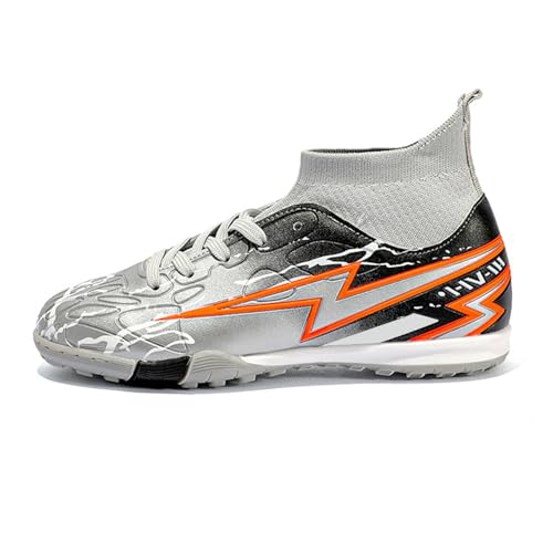 Boys Girls Soccer Cleats Youth Firm Ground Lace-Up Non-Slip Athletic Shoes Football Baseball Training Sneaker4