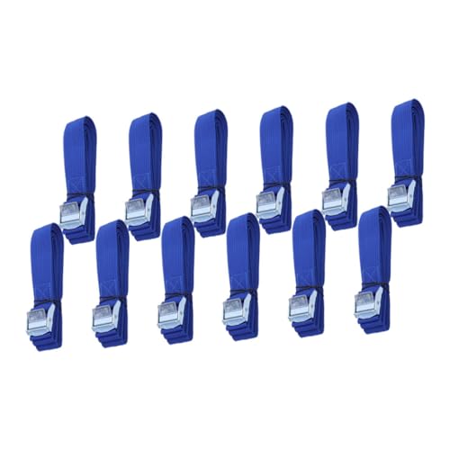 HEMOTON 12pcs Ratchet Tie down Straps Cargo Straps Buckle for Roof Rack Kayak Canoe