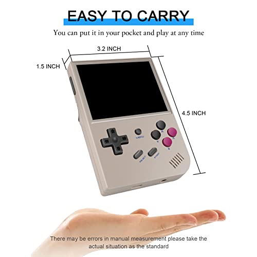 Anbernic Rg35Xx Handheld Game Console Retro Games Consoles With 3.5 Inch Ips Screen 64G Tf Card 5474 Classic Games 2100Mah Battery Support Linux, Hdmi And Tv Output Gray #TOP6