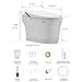 ihati Smart Toilet with Bidet Built in,1000Gram MaP Flush Score,Foam Dispenser,ADA Height,Auto Open Close,Blackout Flush,Auto Flush,Heated Seat,Warm Water,Deodorization,Bidet Toilet with Tank