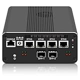 CYMINILMDPC Industrieller Micro Firewall Appliance, Router PC i3-N305,4 x 2.5GbE I226-V, 2 x 10 SFP+ Optical 10Gbe 82599ES Firewall Computer Home Server Proxmox/pfSens512GB NVME