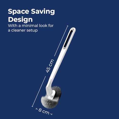 Image of Lifelong Premium Toilet Cleaning Brush with Holder | Deep Clean Toilet Bowl Scrubber Brush for Bathroom | Durable Long Handle Toilet Brush for Home, Hotel & Office Cleaning | Easy Grip Handles