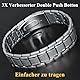 Cigmag Lymphdrainage Magnetarmband Herren Ultrastarke Magnete Reines Titan verstellbar mit Entnahmewerkzeug und Geschenkbox (Silber)