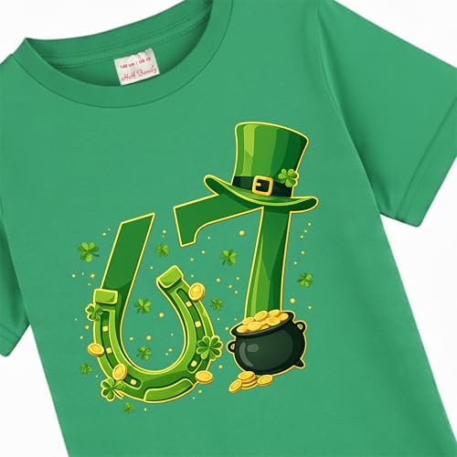 Image of Kids St. Patrick's Day Shirt Boys and Girls Green T-Shirt Clothing 4-12 Years