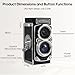 CHUZHAO Mini Retro Digital Camera - Vintage TLR Style Point and Shoot Auto Focus Vlogging Camera, Compact & Portable, 16GB Card Included, Ideal for Beginners, Teens, and Adults
