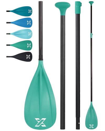 ZLX Paddle Board Paddle, 3 or 4 Piece Adjustable SUP Paddle, Detachable Floating Kayak Paddles, Lightweight Oar with Premium Durable Fiber Blade, for Paddleboard, Surfing, Water Sports Enjoyment