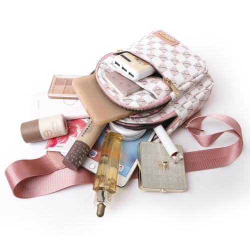 Hebetag Leather Sling Bag Casual Crossbody Daypack for Women Lady Outdoor Travel Camping Hiking Fishing Shoulder Chest Pack3