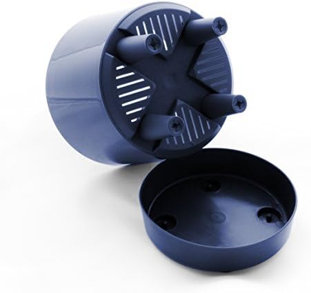 HBServices USA 8" Self Watering + Self Aerating High Drainage Deep Reservoir Round Planter Pot, Maintains Healthy Roots, for Indoor & Outdoor Gardens (Blue)