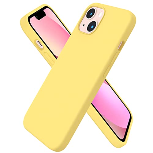 ORNARTO Coque Compatible avec iPhone 13 Case, Coque Silicone Liquide 3 Couches Pleine Gel en Caoutchouc Souple Cover avec Microfibre Douce pour iPhone 13 6,1...