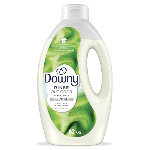 Downy Rinse Laundry Odor Remover Active Fresh Scent 62 FL OZ Fabric Softener and Laundry Odor Removal Rinse
