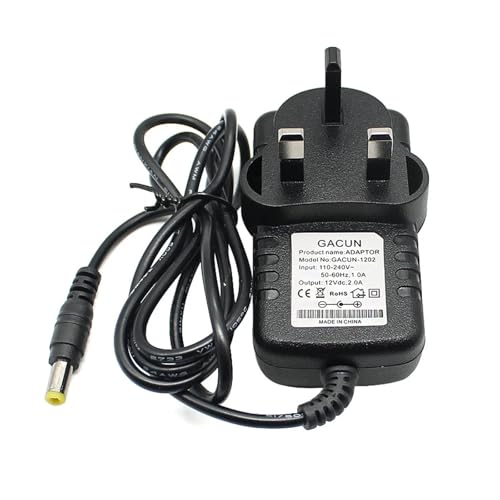 YZATCDZG Adattatore di Alimentazione CA 100 V-240 V 24 W 12 V 2 A(UK Plug)