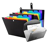 AiTodos® Lot de 2 Trieurs Extensibles A4 (7 Poches) + 1 Organiseur Reçus 13 Compartiments ...