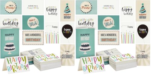 BEST PAPER GREETINGS Birthday Cards Bulk - 4x6 In, Pack of 240, Multicolor Assorted - Blank Cards with Envelopes & Happy Birthday Stickers for Crafts & Mailing
