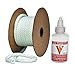 Produktbild Fire fadensiegelung High Temp Thermo Faser Glas Kaminofen Seil KIT mit Leim m-12 mm natur (75 ml)