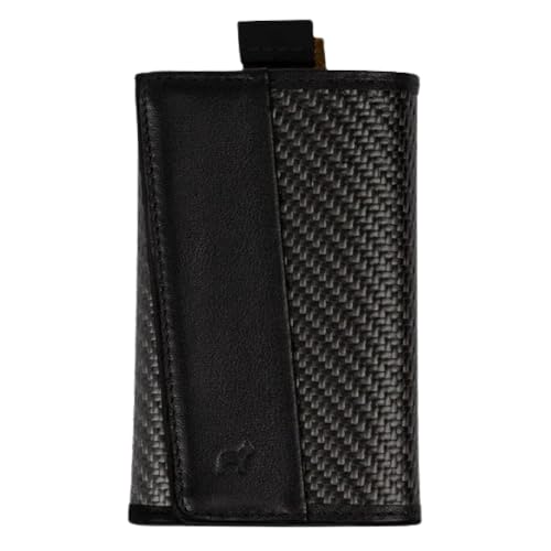 Image of The Frenchie Co. - Speed Wallet - Carbon fiber & full-grain Italian leather - Ultra-slim RFID blocking front pocket wallet - Quick-access minimalist card holder for men & women