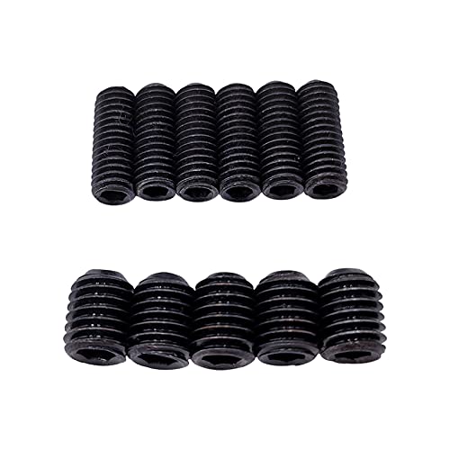 Inbus stelschroef M2 M2.5 M3 M4 M5 M6 M8 M10 M12 Koolstofstalen stelschroef kwaliteit 12.9 Zwarte kleur Match met inbussleutel-M5,10 mm - 20 stuks, Zwart