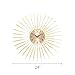 Large Wall Clocks for Living Room Decor 24 Inch Gold Starburst Wall Clock, Silent Non-Ticking Metal Wall Clocks Battery Operated, Mid Century Boho Farmhouse Modern Art Decor for Bedroom Office