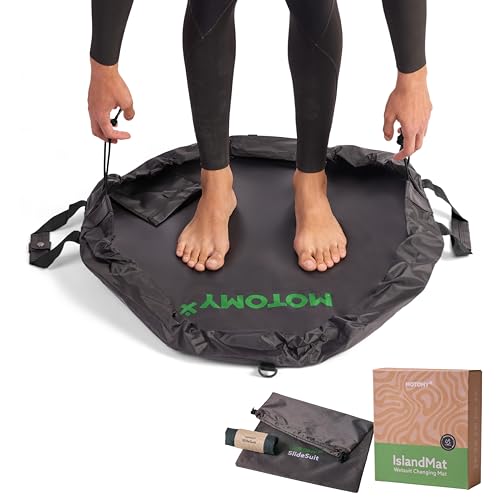 IslandMat Wetsuit Changing Mat; Compact 2-in-1 Wetsuit Bag with Waterproof 5000X Tech; Keep You &...