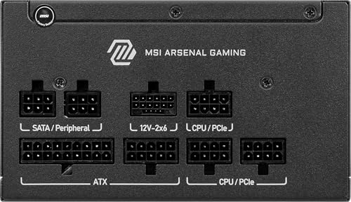 MSI Alimentatore MAG A650GLS PCIE5, 650W, 80 PLUS Gold, ATX 3.1, Supporto GPU PCIe 5.1, 12V-2x6 nativo, connettore 12V-2x6 bicolore 12V-2x6, ATX PSU, cavi giacca in rilievo - Alimentatore - Immagine 3