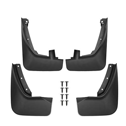Image of Mud Flaps Kit Compatible for Ford Explorer 2020-2024, Quality Plastic Black Front and Rear Splash Guards